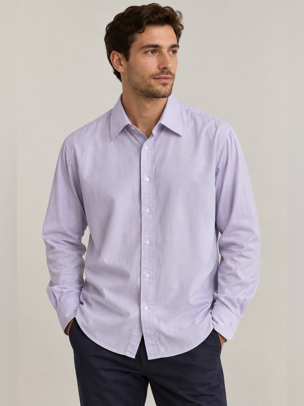 Lavender Button Down Shirt | Large